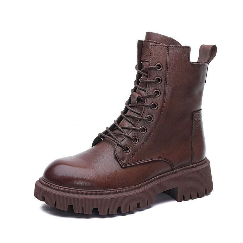 2025 Autumn and Winter New Boots Martin Boots Thick-soled High-value Versatile British Style Short Boots Support