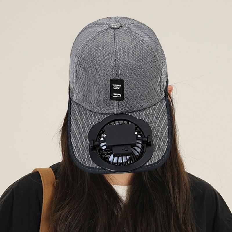 Солнцезащитная регулируемая бейсболка с вентилятором Дышащая спортивная шляпа для детей Дышащая регулируемая бейсболка