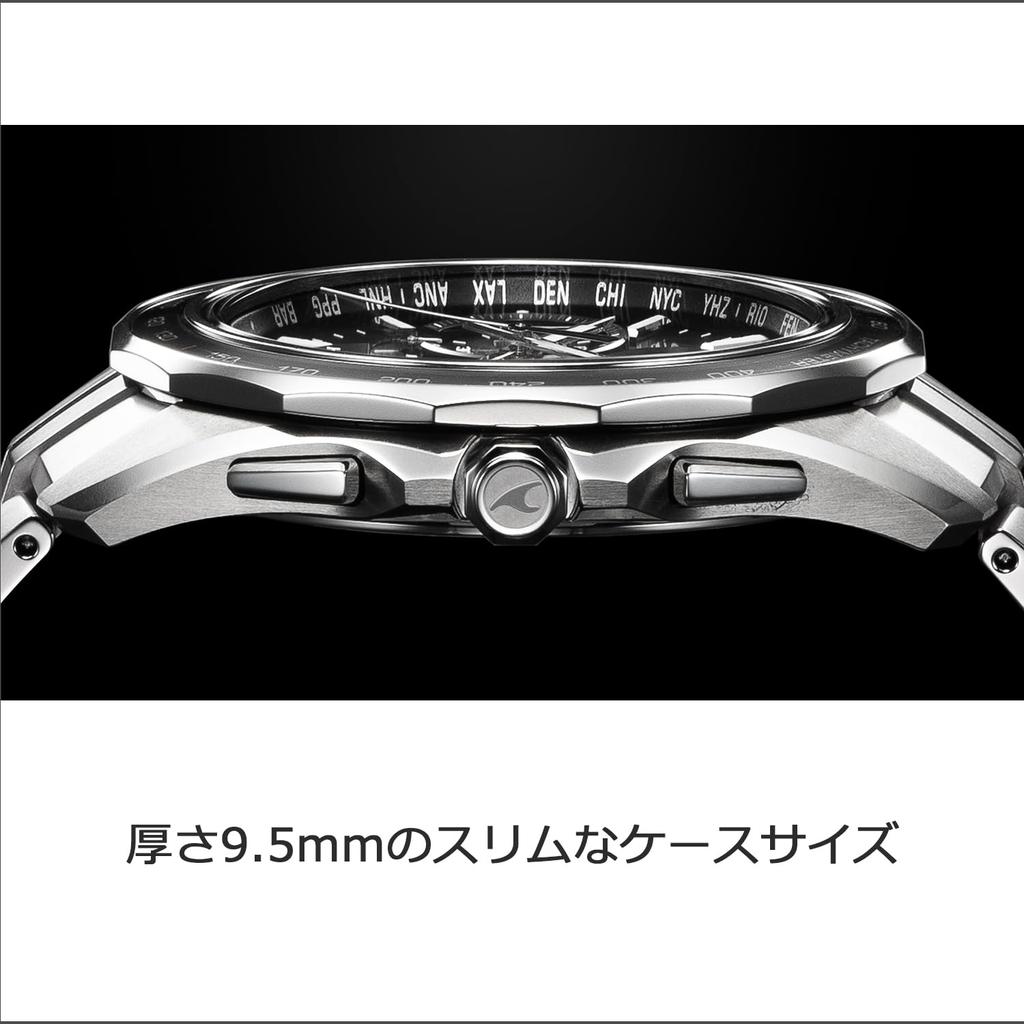 Часы Casio Oceanus Manta Bluetooth Solar Sapphire Black, Модель, Радиоуправляемые часы, Кристалл, OCW-S7000-1A2JF, Мужские,