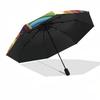 1pc Eagle Rainbow Roses Fantasy Artwork Umbrella with Plastic Handle,Suitable for All Seasons Home Travel Outdoor UmbrellaDD1005