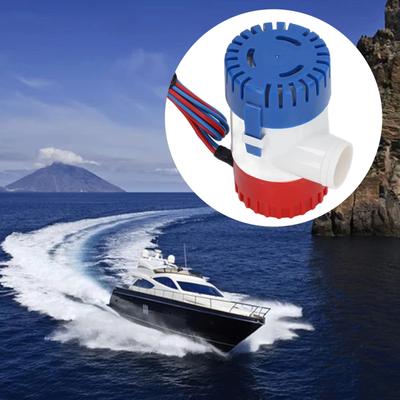 Погружной водяной насос 750 GPH 12 В Морской трюмный насос Автоматический поплавковый выключатель для RV, лодки, яхты, откачки воды с палубы