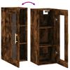Wall Mounted Cabinet Smoked Oak Finish 34.5 x 34 x 90 cm