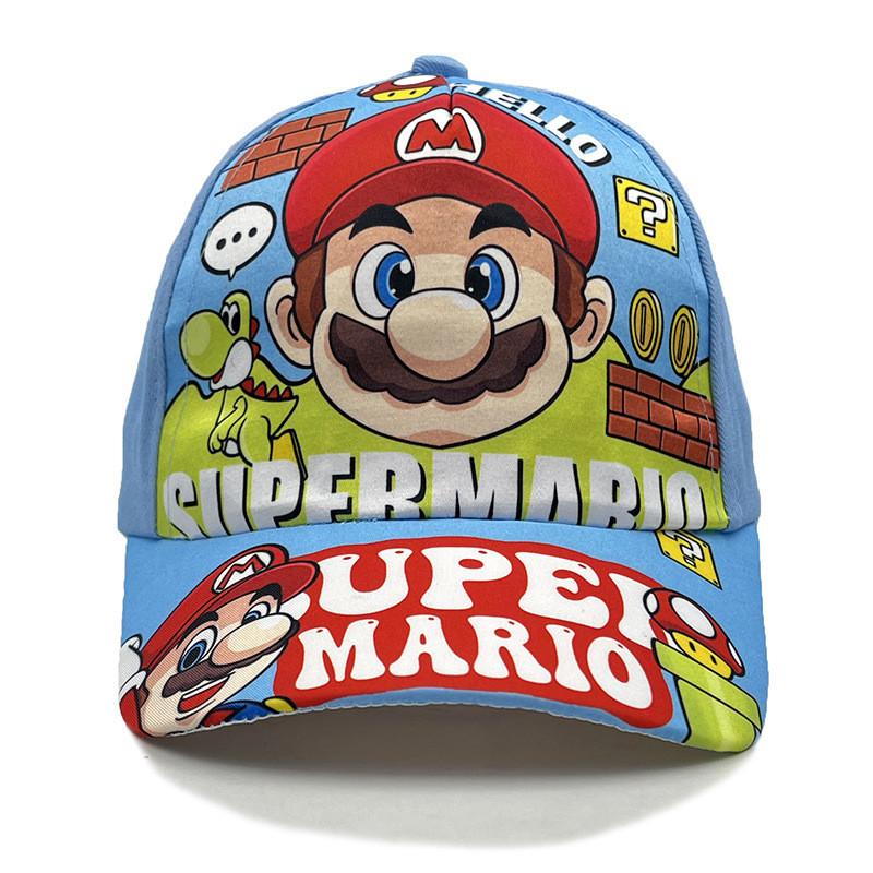 Детская бейсболка Bros Mario Super Pattern из дышащего хлопка для лета