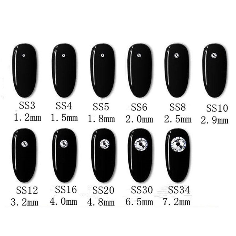 Flat Bottom Rhinestone Nail Drill Diy Nail Mobile Phone Case Sticker Drill, Jewelry Accessories, Bag Size Mixed Nail Drill