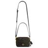 COACH Iconic Coated Canvas With Smooth Leather Shoulder Bags Small Women's Gold & Brown CEK73-IMBRN