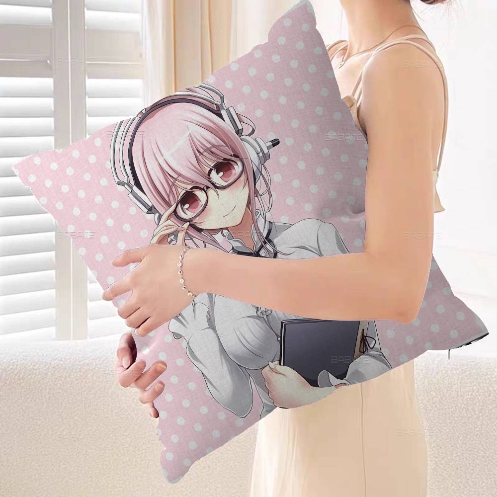 Мультяшная виртуальная певица Super Sonico Подушка Подарок Домашний Офис Декор Спальня Диван Автомобиль Наволочка чехол x