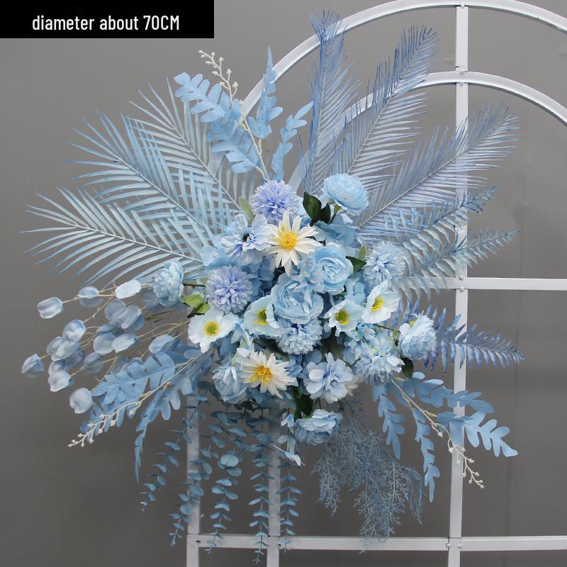 Wedding Aisle Floral Arrangement: Artificial Flower Basket & Row Decoration