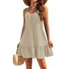 Женское платье без рукавов, свободное повседневное пляжное платье