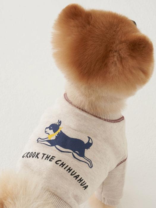 Худи с графикой логотипа CROOKTHECHIHUAHUA - кокосовое молоко