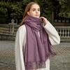 Wool Scarf Autumn and Winter Korean Style Cashmere Scarf Women's Winter New Style Women's Shawl Solid Color Scarf Versatile