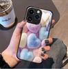 Весенний новый цвет плюшевый чехол-сердечко для мобильного телефона iPhone16 для девушек высокая стоимость Apple 17 стеклянный защитный чехол