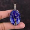 Faceted Blue Sapphire Pendant Copper Wire Wrapped Pendant Gemstone Jewelry Handmade Pendant Copper Jewelry Tree Of Life Pendant Gift For Him