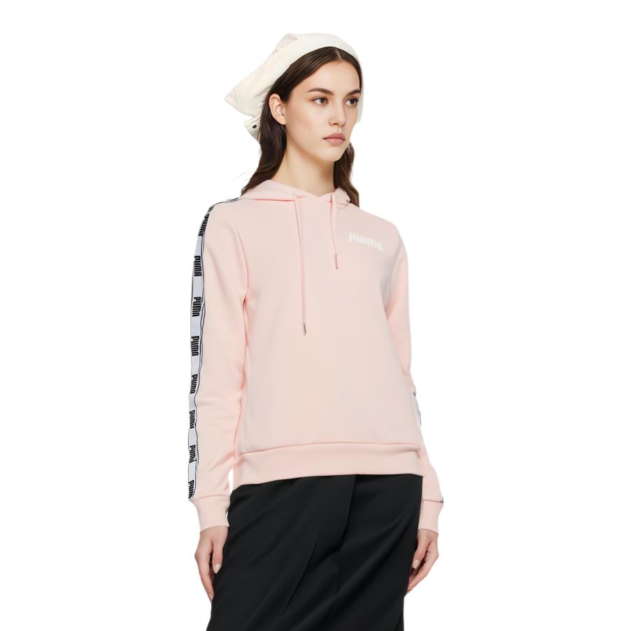 Puma Свитшот с капюшоном с логотипом, женские толстовки, розовый цвет 587005-03