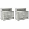 VidaXL Tables de chevet avec tiroir 2 pcs gris béton 51x31x47 cm, table d'appoint, armoire de lit, table d'appoint pour la 858675