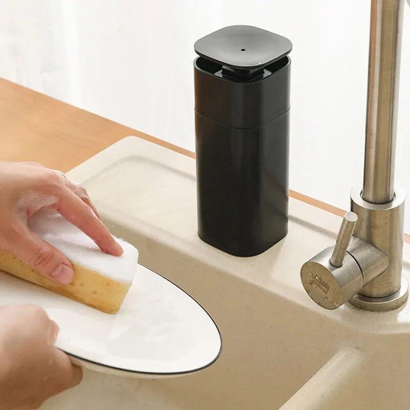 Soap Dispenser for Kitchen Sink Countertop Dish Soap Dispenser Bathroom Pressing Hands Washing Soap Storage Container