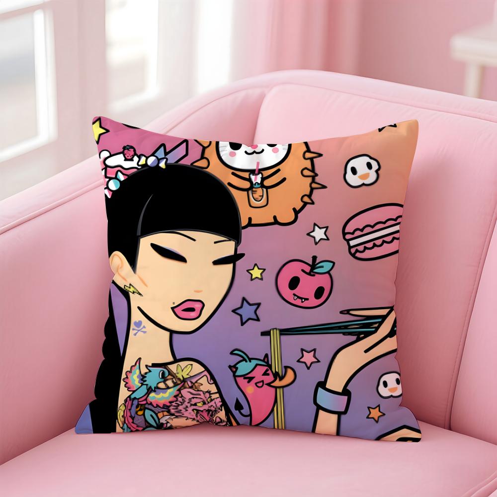 Чехол для подушки T-Tokidoki для дома и автомобиля, многоцелевой чехол для подушки - Двусторонний, Мягкий и прочный для ежедневного использования