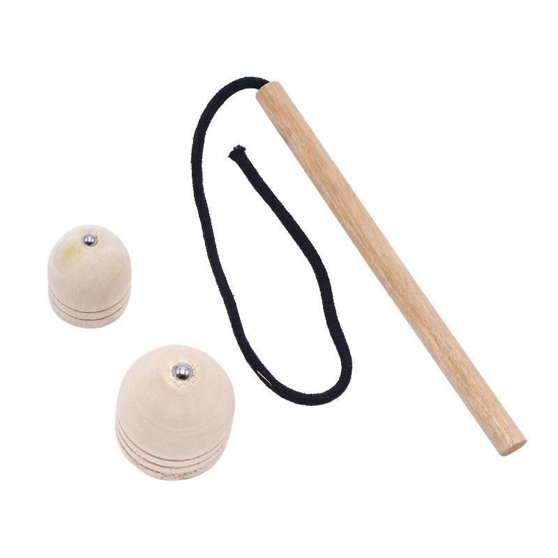 1 Набор Гироскоп на Палец Игрушка Волчок Вращающийся Конусная Форма Веревочный Деревянный Ностальгия Китайская Традиционная Игрушка Игрушки для Детей