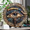 Egyptian Eye of Horus Sign: Wooden Material, 3D Look, 8x8inch, Bath Wall Decor, Home Decor, Room Decor, Farmhouse Decor
