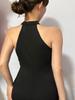 Women's Halter Neck Slit Evening Cocktail Dress - Summer 2025 Collection