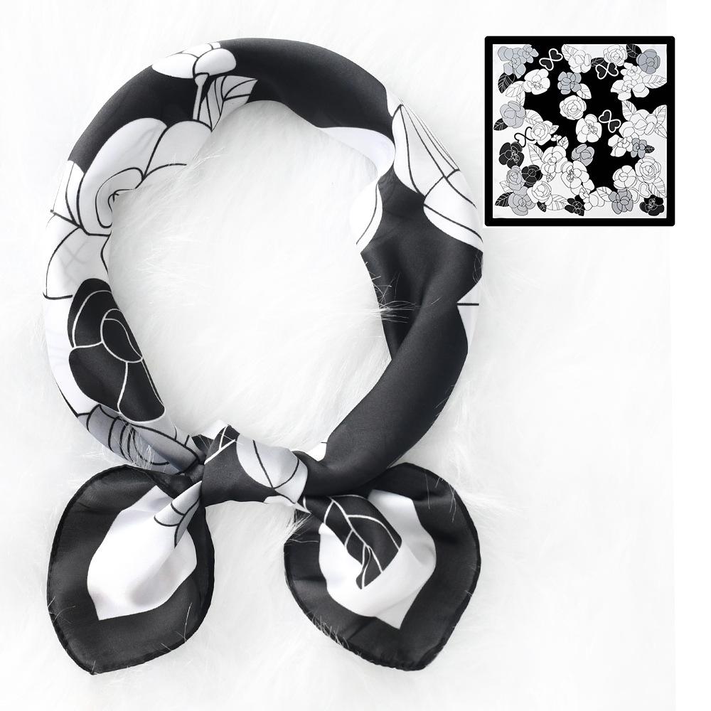 Женский новый модный шелковый шарф с имитацией атмосферы, защитный шарф для шеи, весна, лето, осень, квадратный шарф