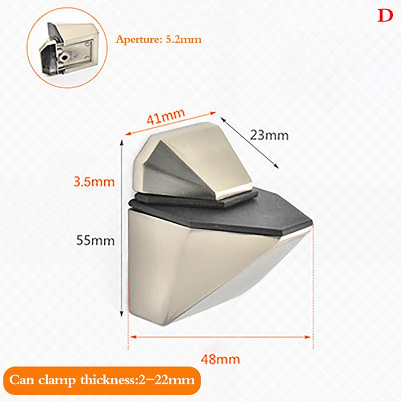 Регулируемый стеклянный держатель полки из сплава Стеклянные зажимы Держатель кронштейна для полки