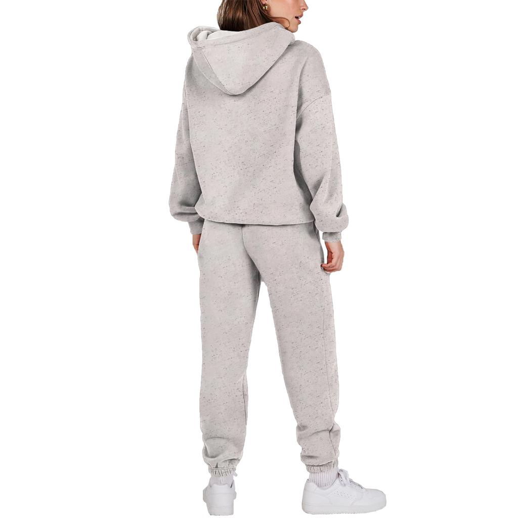 Женский спортивный костюм с капюшоном, унисекс, двухсекционная одежда для бега, пуловер с длинными рукавами, толстовка с капюшоном + комплект спортивных штанов