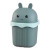 Desktop Trash Can with Lid Large Capacity Cartoon Shape Rectangle Creative Mini Garbage Can Waste Basket