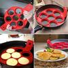 Silicone Fryer 7-Hole Baking Mold Food Grade Handle Frying Pancake Mold Home Cooking Kitchen Baking Accessories