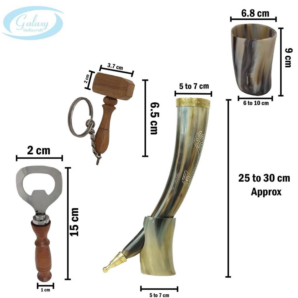 Питьевой рог викинга | Кружка | Кружка | Чаша для эля, пива, меда, вина, стопка, открывалка для бутылок | Натуральный и | Комбо-предложения (1 Комбо-сигнал)