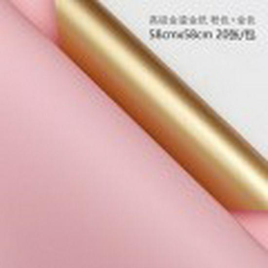 Элегантная двухцветная золотая упаковочная бумага для цветочного букета