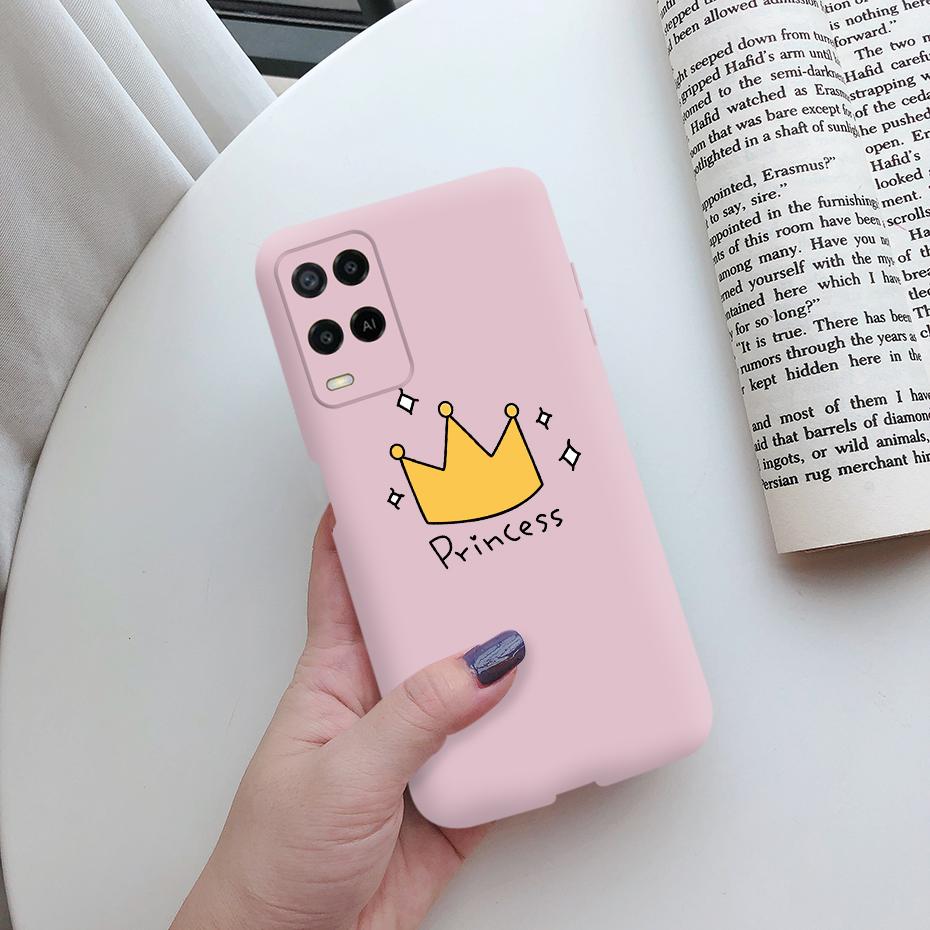 For Oppo A54 Case CPH2239 Soft Silicone Shockproof Cute Painted Cover For Oppo A54 OppoA54 A 54 6.1" Phone Cases Fundas Bumper