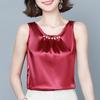 Атласный жилет без рукавов, камзол, женская одежда, жилет с кружевной строчкой внутри и снаружи весной и осенью, женская свободная нижняя рубашка в западном стиле Tide