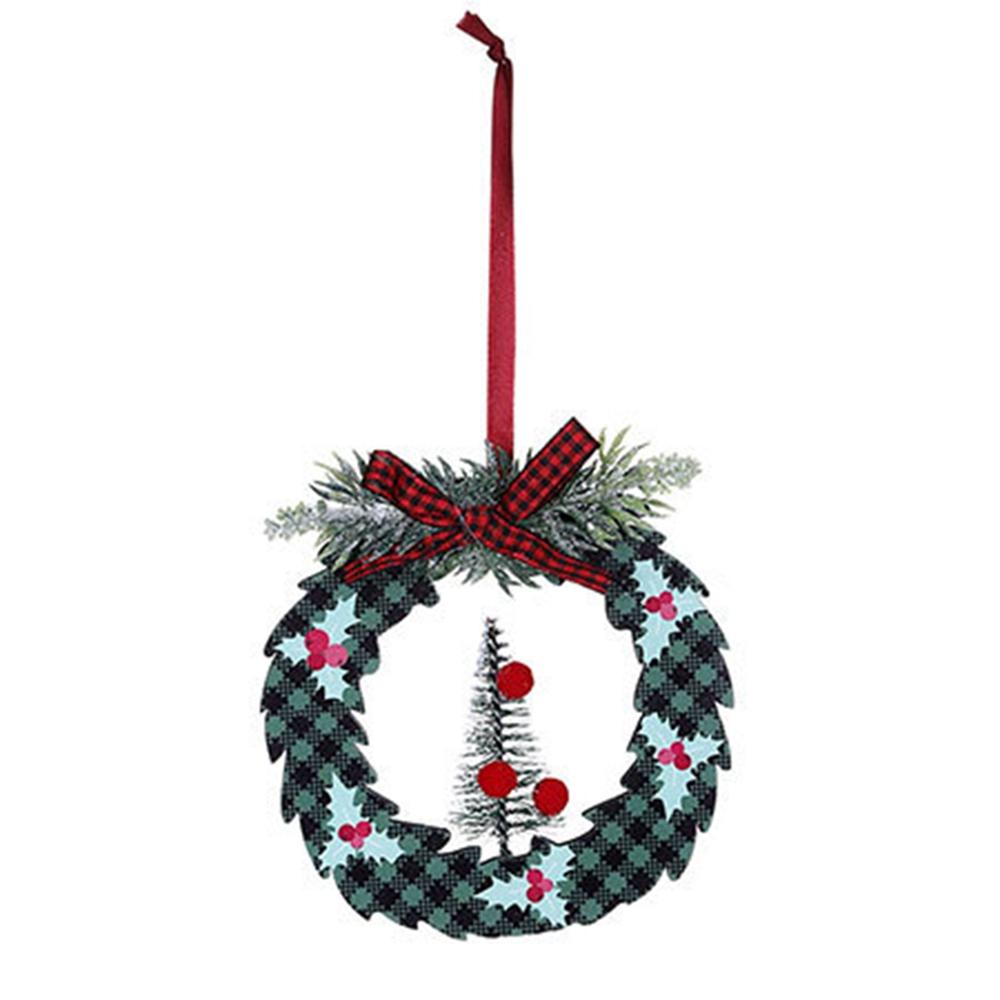 Рождественский орнамент Сосна Рождественская елка Маленький кулон Красный круглый кулон