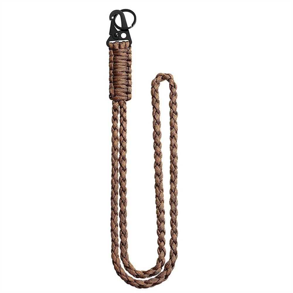 Metal Clip Paracord Neck Lanyard Parachute Rope Umbrella Rope Keychain  Outdoor Survival