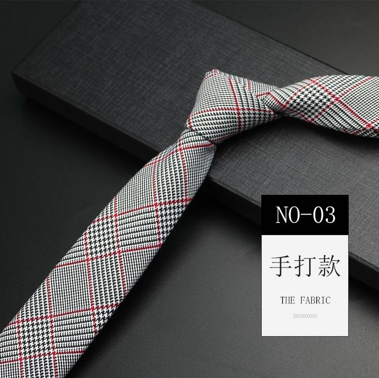 Men'S Cotton Tie Vintage British Nordic Japanese College Style Student Ins Shirt Narrow Plaid Grey Gentleman Tide