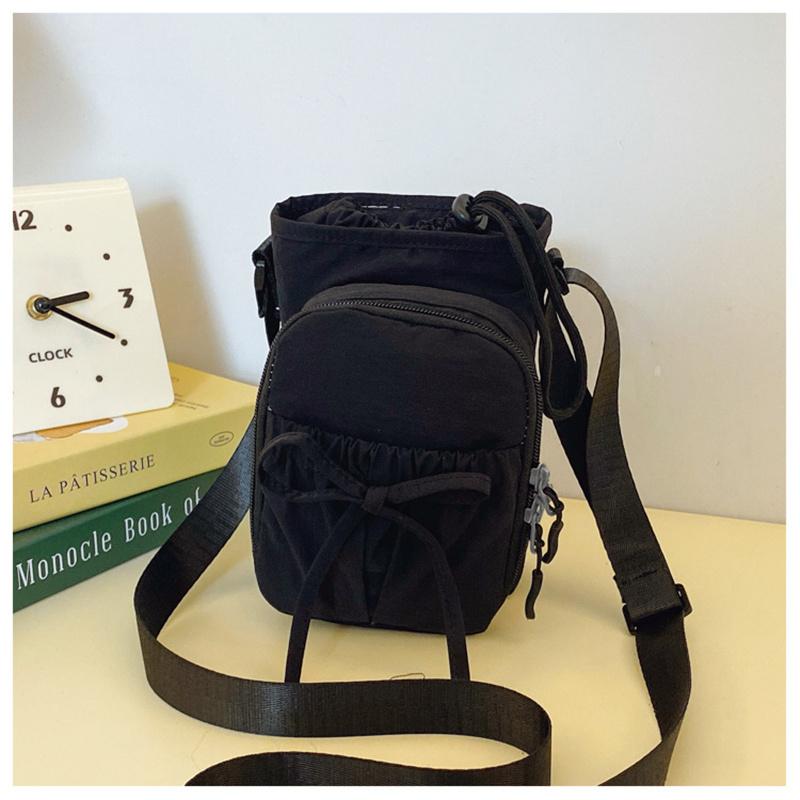 Outdoor Women's Small Bowknot Crossbody Bag Knot Mobile Phone Pouch Single oulder Bag Commuting Thermal Water Bottle Bag