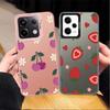 Чехол-бампер с рисунком вишни для Xiaomi Redmi Note 14 Note 13 12 Pro Plus A2 14C 13C 10 A1 11 Pro 12C 12