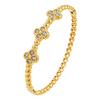 Popular stainless steel bracelet simple European and American fashion niche INS trend Internet celebrity four-leaf clover jewelry