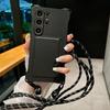 Чехол для Samsung Galaxy A55 A35 A15 A54 A34 A14 A52 A53 S23 FE S24 Ударопрочный Кошелек Карта Ремешок Через Плечо Шнурок Ремешок Чехол-Сумка