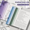 10 шт./набор Папка для файлов формата А4 градиентного цвета Моранди, водонепроницаемая папка с зажимом для документов, прозрачный зажим для хранения тестовых листов