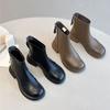 New Style Popular Autumn Winter Ankle Boots Women Luxury Retro Round Toe Fashionable Boots Female Low Heels Platform Shoes Boots