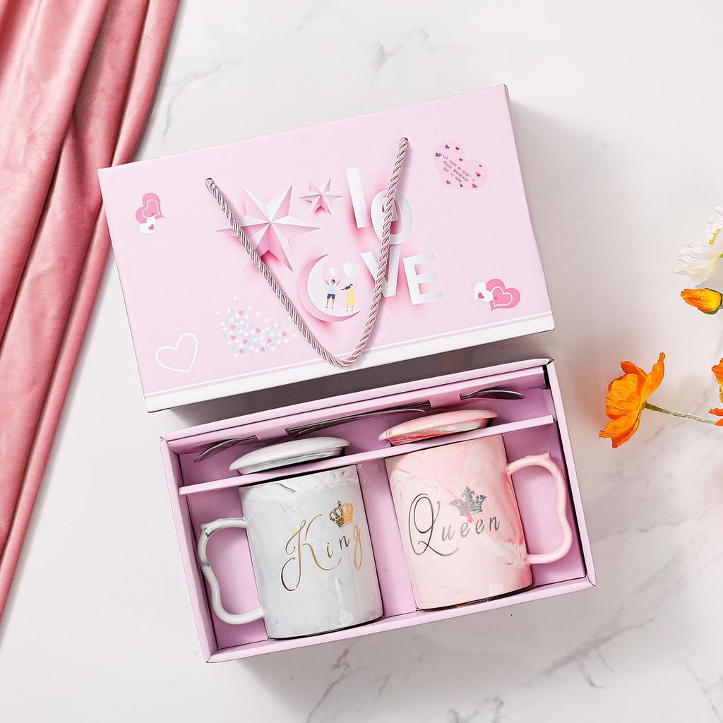 Creative Valentine's Day Mug Love Couple Water Cup Souvenir Ceramic Cup Set Gift Wedding Gifts Vs Cup