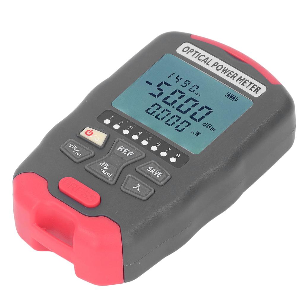 Optical Fiber Power Meter Red Light Source Network Optic Tester with LED Light Communication Engineering AUA‑D70 ‑70dBm