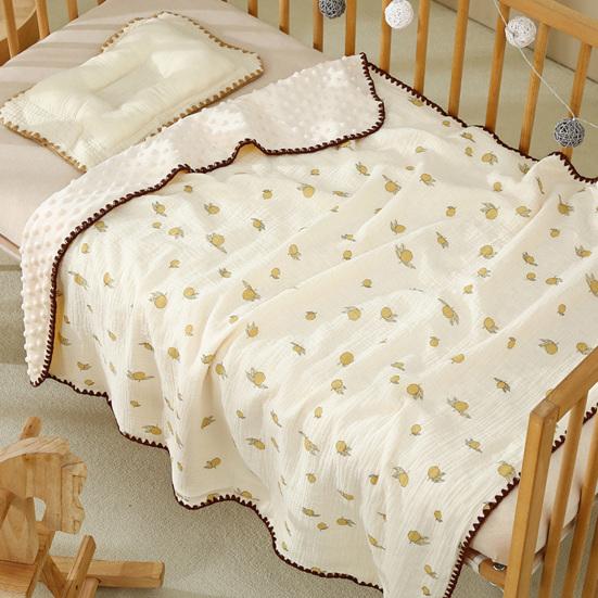 Детское одеяло Мягкое Двухслойное Дизайн с Принтом Одеяло для Сна Ткань Легкого Ухода Одеяло для Новорожденного