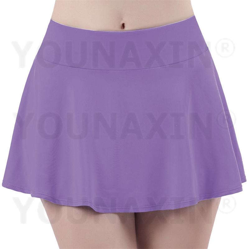 Женские теннисные кюлоты с высокой талией, фитнес-юбка для тренировок, бега, йоги, бадминтона, спортивные шорты с подкладкой, для девочек, непрозрачные, быстросохнущие, S M L XL 2XL