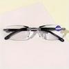 3Pcs Stylish Rimless Reading Glasses With Blue Light Blocking Frameless Fashionable Readers For Men & Women