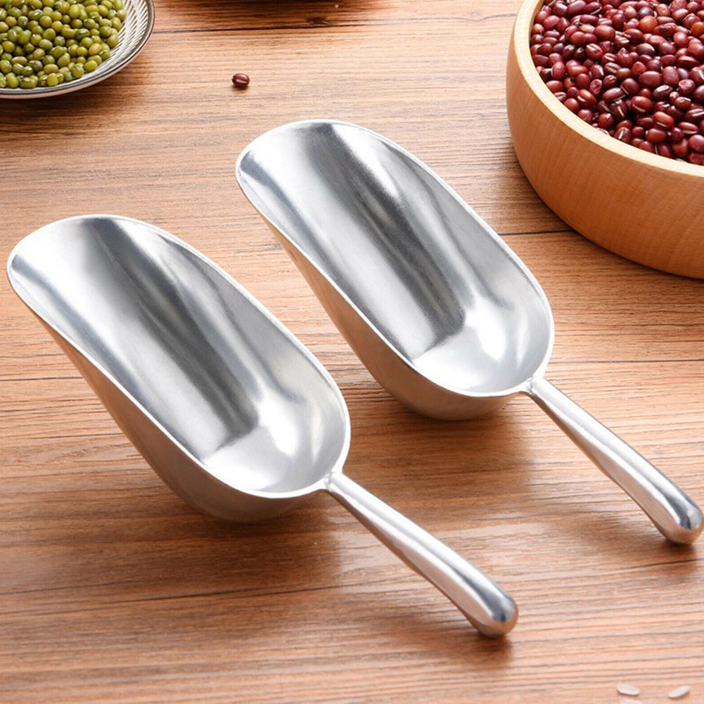 Алюминиевый металлический совок с круглым дном, совок для льда, сахара, сладких блюд, кухня, дом