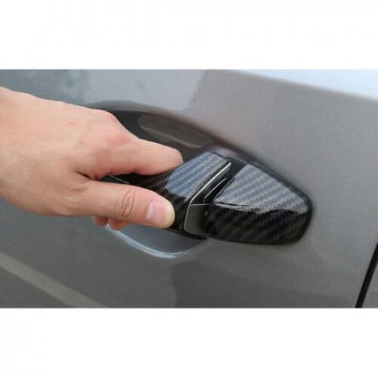 For Kia Forte 2019-2021 Carbon Fiber Abs Exterior Door Handle Molding Cover Trim