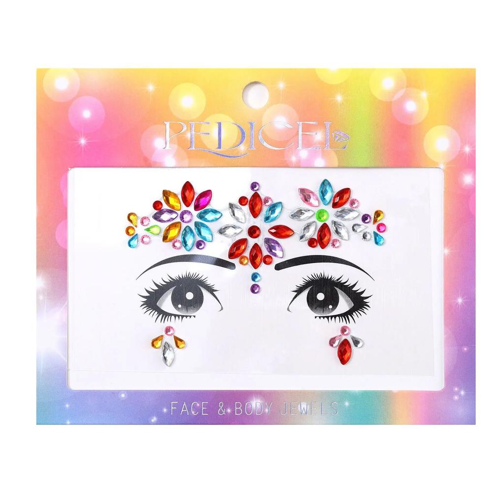 Colourful Kids Makeup Face Stickers Crystal Diamonds Gemstones Girls Women Holiday Glitter Party Self Adhesive Eye Face Tattoos