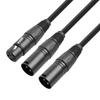 50cm 3Pin XLR Female To Dual XLR Male Y-Splitter Cable 3Pin XLR Splitter Female To 2 Male Cable Microphone Cable